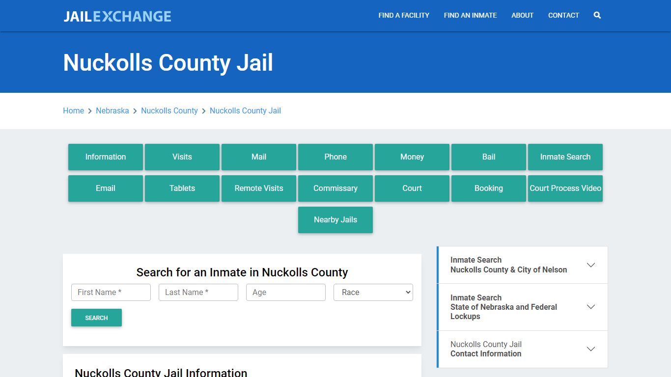 Nuckolls County Jail Roster Lookup, NE, Inmate Search