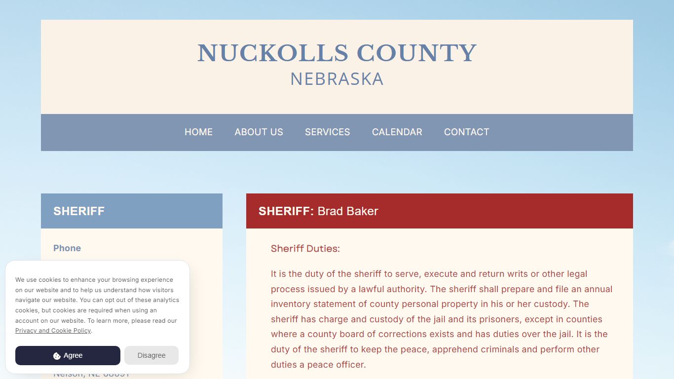 Sheriff – Nuckolls County